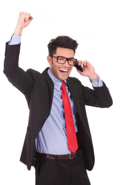 Telefonda iş adamı kutluyor