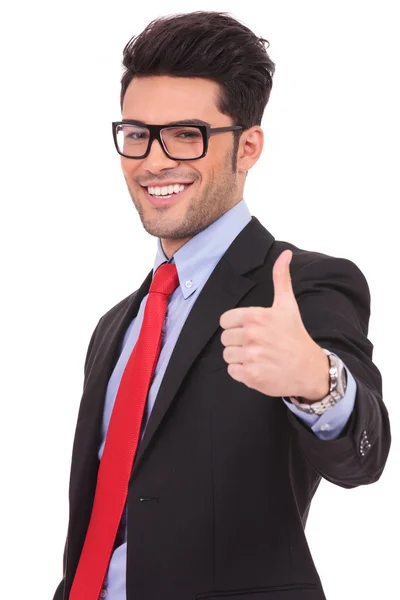 Man showing thumbs up gesture — Stock Photo, Image