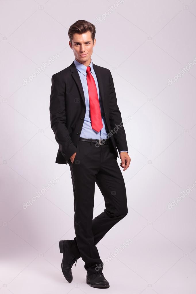 Standing cross legged & looking at you — Stock Photo © feedough 21941319