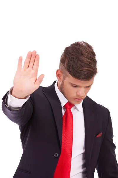 Business man stopping you — Stock Photo, Image