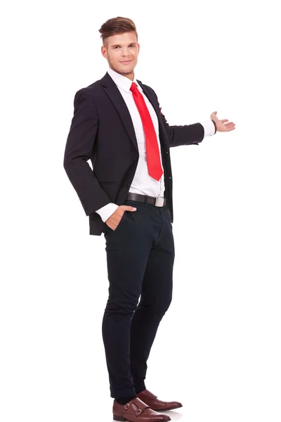 Business man presenting — Stock Photo, Image