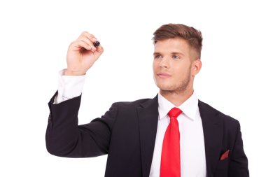 iş adamı marker ile yazma