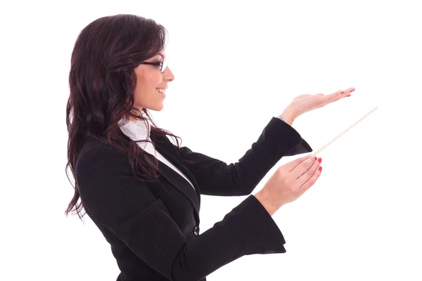 Business woman conducting — Stock Photo, Image