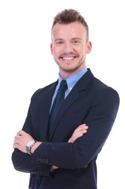 katlanmış silah ile iş adamı