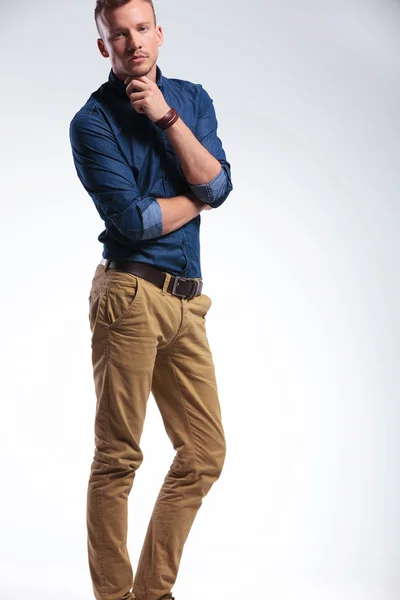 Fundersam casual man cutout — Stockfoto