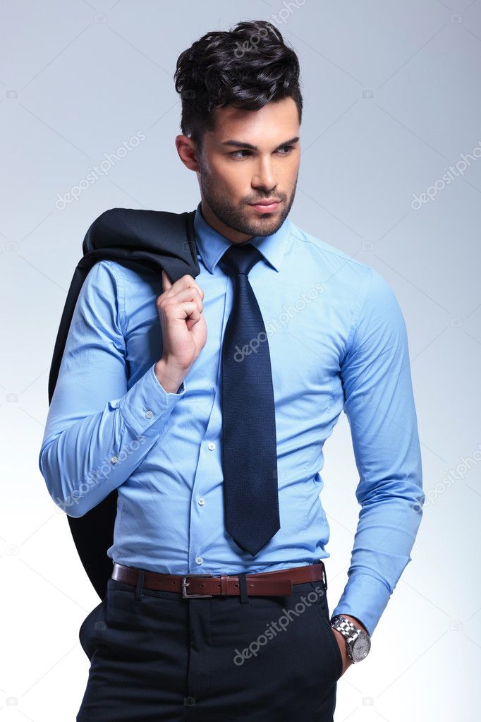 Suit Jacket Over Shoulders vlr.eng.br