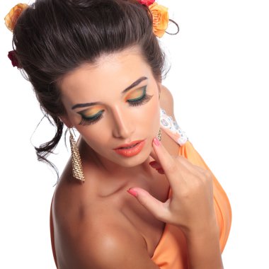 genç güzellik kadın portre resim