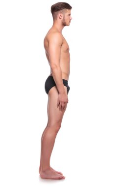 bir adam, onun underware yan görünüm