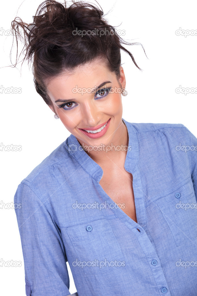 casual woman smiles at the camera