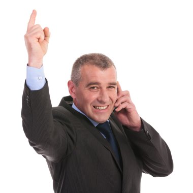 telefon ise iş adamı işaret