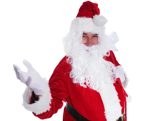 Санта Клаус приветствует вас. — стоковое фото
