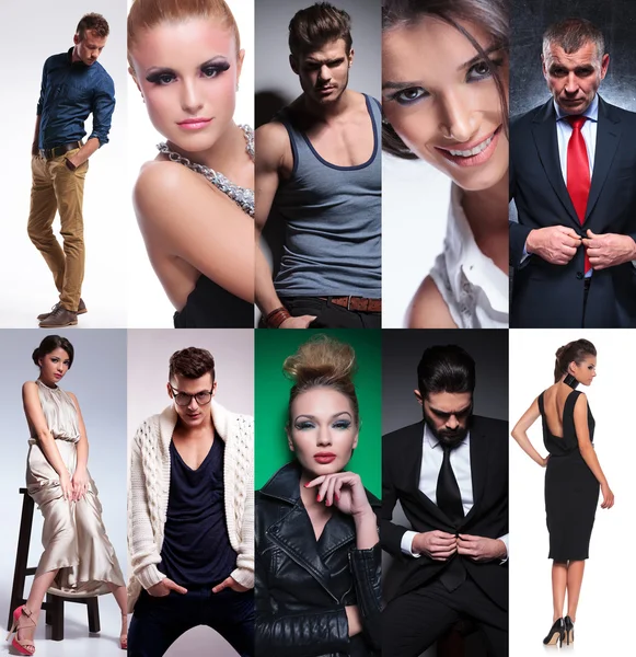 Ten different people collage — Stock Photo, Image