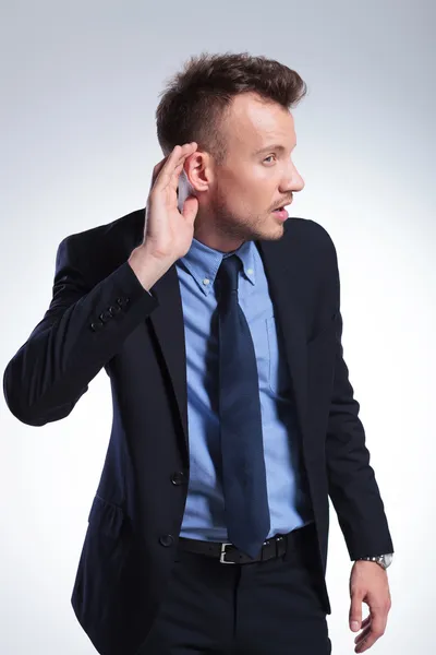 Business man listens to you — Stock Photo, Image