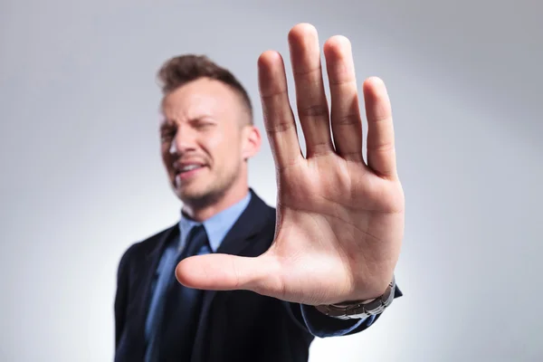 Business man stops you — Stock Photo, Image
