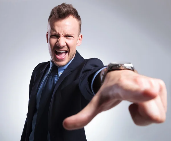 Business man shouting at you — Stock Photo, Image