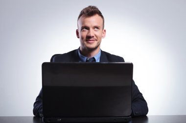 iş adamı onun laptop İnşaat