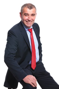 oturmuş bir işadamı portresi