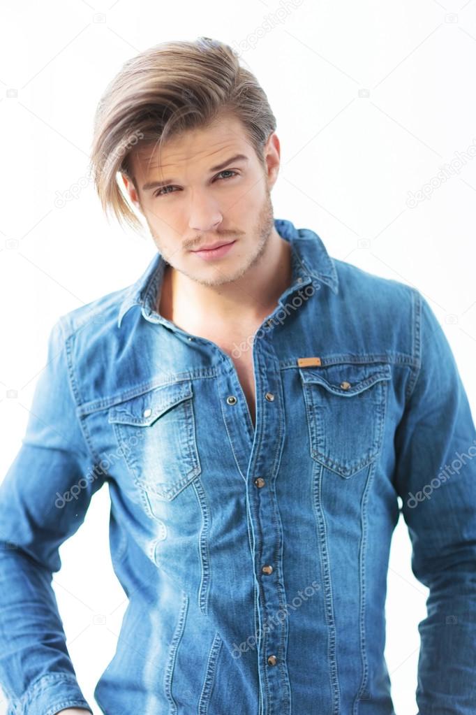 man in jeans clothes with very cute face