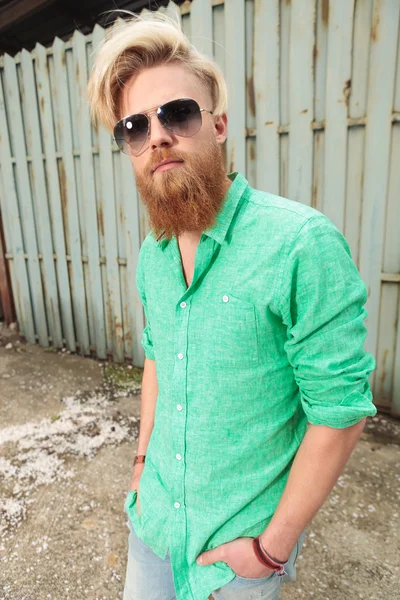 casual man with beard and nice hairstyle