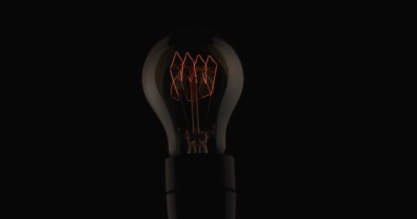 Žárovka Pomalu Bliká Těžkých Časech Slabá Elektřina — Stock video