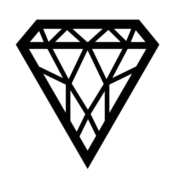 Silhouette diamante — Vettoriale Stock