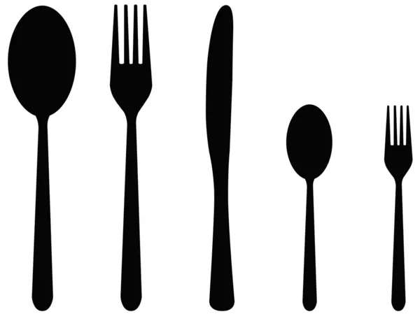 Five cutlery — Stock Vector