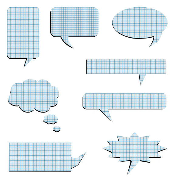 Paper Bubbles Set — Stock Vector