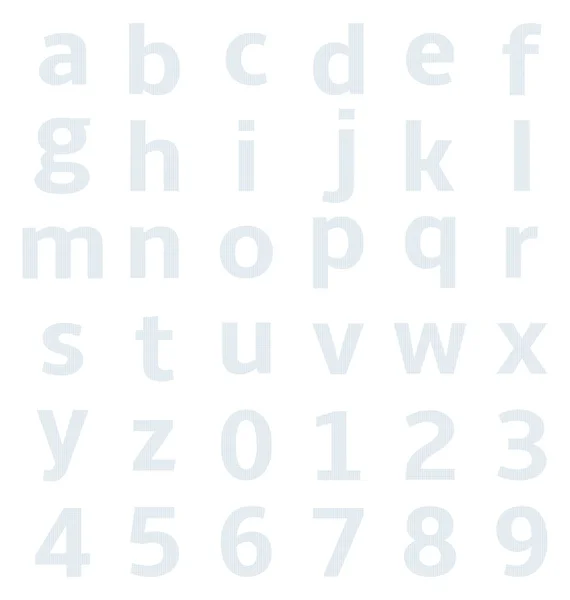 Küçük harfli alfabe grafik kağıdı — Stok Vektör