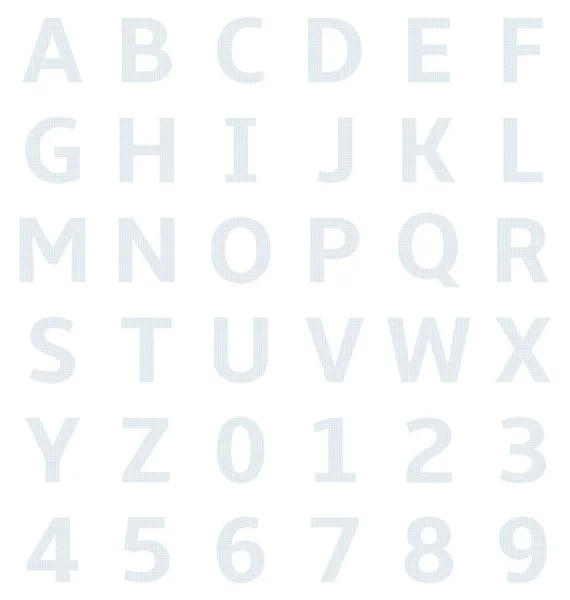 Carta millimetrata alfabeto maiuscolo — Vettoriale Stock