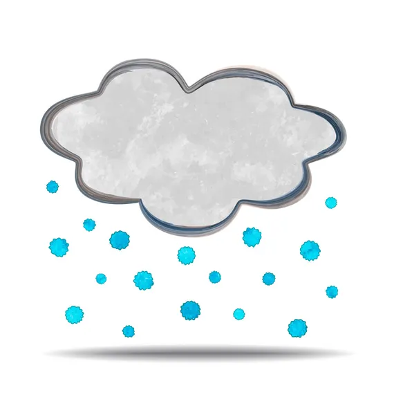 Climate. cloud and hail — Stock Vector