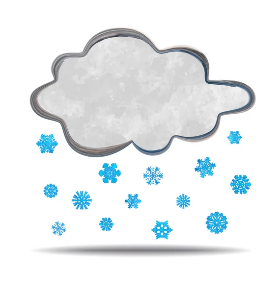 Climate. Cloud snowing — Stock Vector
