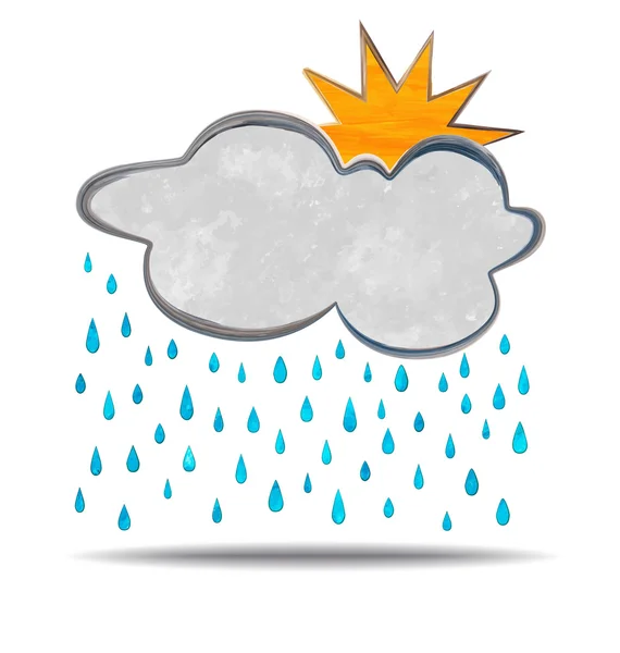 Climate. cloud, sun and rain — Stock Vector