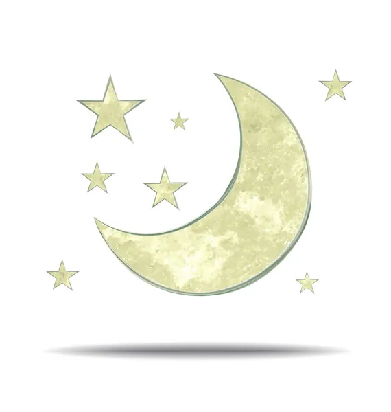 Clima. luna y estrellas — Vector de stock