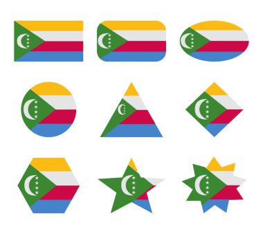 Geometrik şekilli komoro bayrakları