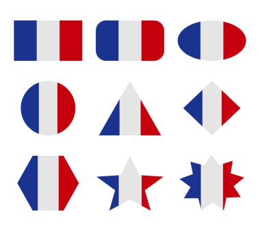 Geometrik şekilli bayraklar.