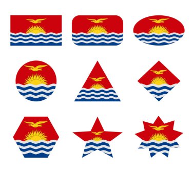 geometrik şekilli kiribati bayrakları