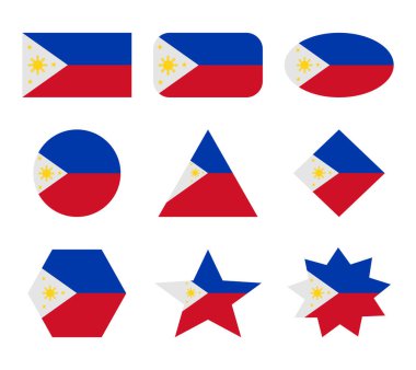 Filipinler geometrik şekilli bayraklar kümesi