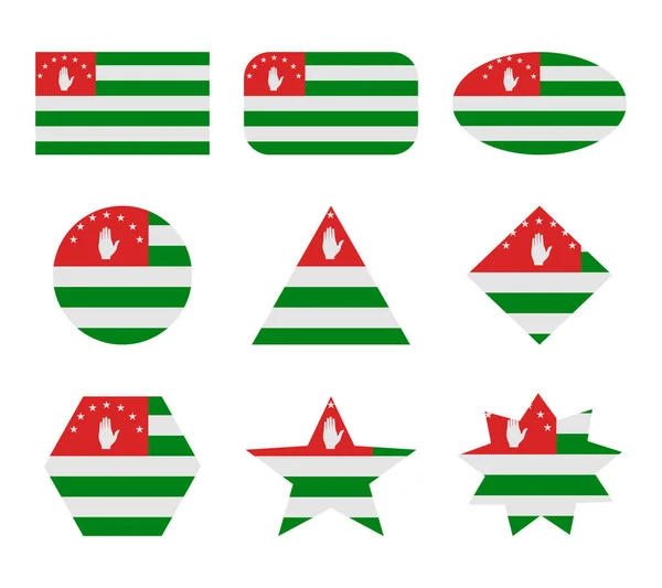 アブハジアの旗は幾何学的な形をしています — ストックベクタ