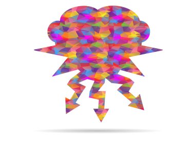 simge bulutları ve ışınlar düşük poli