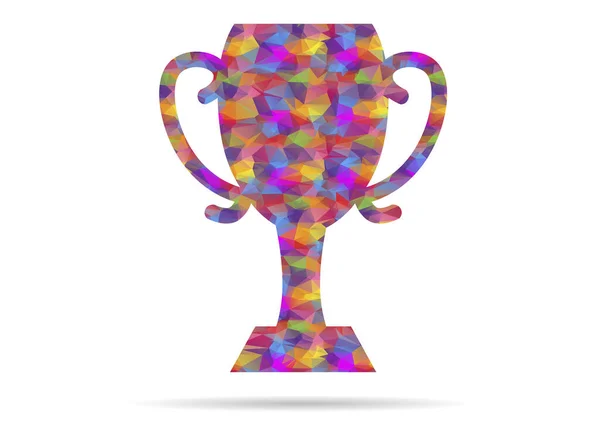 Icon Cup Champion Low Poly — Stockvektor