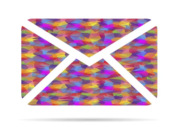 Icône Mail Bas Poly — Image vectorielle