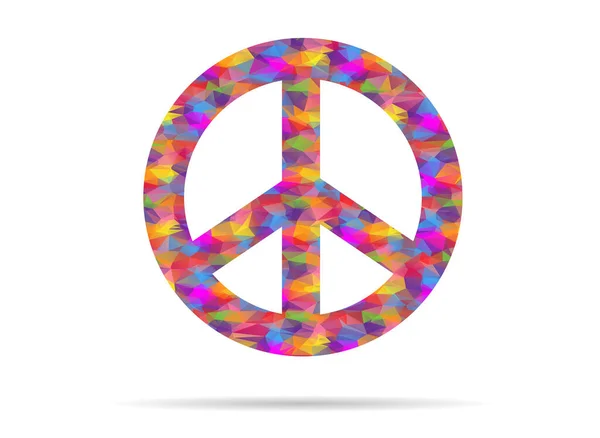 Icon Peace Low Poly — Stock Vector