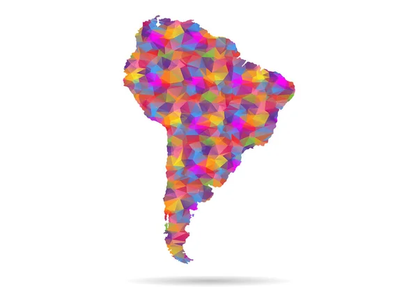 Ikon Sydamerika Låg Poly — Stock vektor
