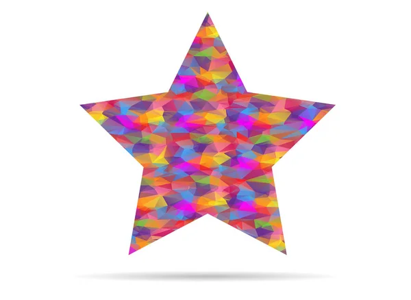 Ikon Stjärna Låg Poly — Stock vektor
