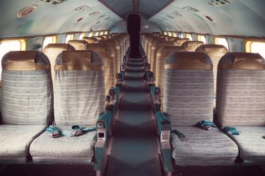 eski bir uçak iç