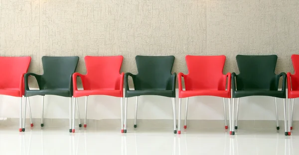 Black and red chairs — Stock Photo, Image