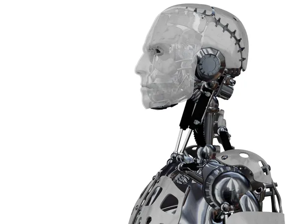 erkek robot kafasından profili.