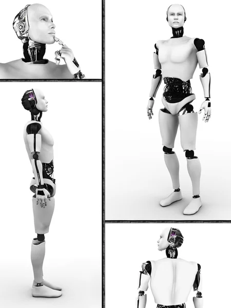 Collage robot macho . —  Fotos de Stock