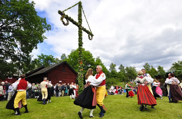 Folklore ensemble di Svezia Fotografia Stock