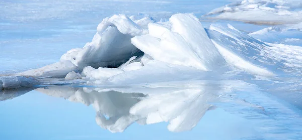 Sfondo Astratto Della Struttura Ghiacciata Paesaggio Lacustre — Foto Stock